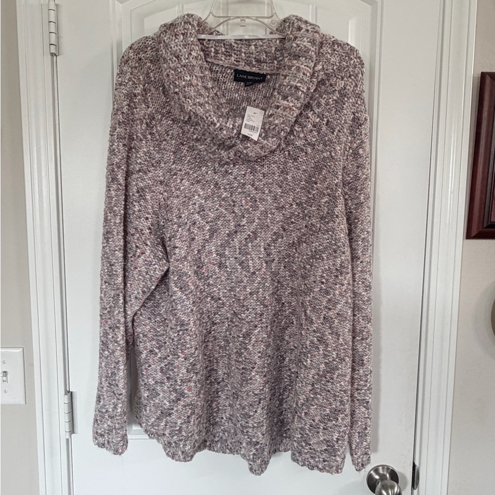 Lane Bryant Women's Multicolor Cowl Neck Sweater